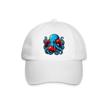 Krake - Baseballkappe - Weiß/Weiß - Vorne