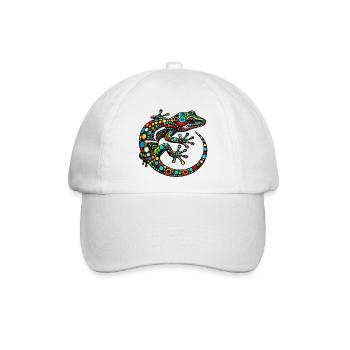 Gecko - Baseballkappe - Weiß/Weiß - Vorne