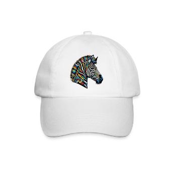 Zebra - Baseballkappe - Weiß/Weiß - Vorne