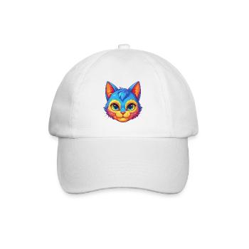Bambino Katze Rasse Cartoon Kawaii Tier Haustier - Baseballkappe - Weiß/Weiß - Vorne