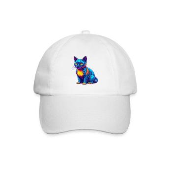 Burmesische Katze Rasse Karikatur Kawaii Tier Haustier - Baseballkappe - Weiß/Weiß - Vorne