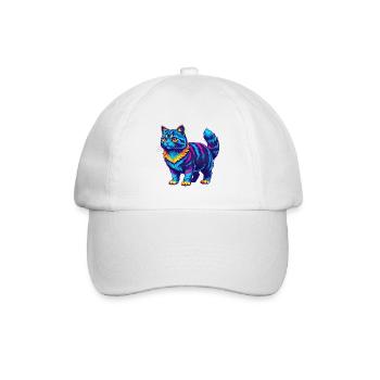 Manx Katze Rasse Cartoon Kawaii Tier Haustier - Baseballkappe - Weiß/Weiß - Vorne