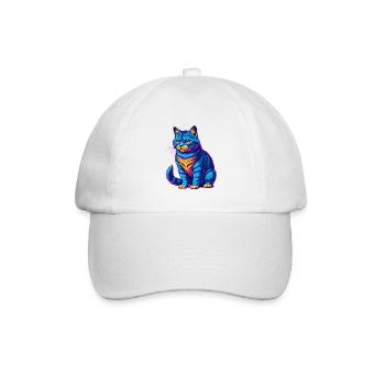 Hauskatze Rasse Karikatur Kawaii Tier Haustier - Baseballkappe - Weiß/Weiß - Vorne