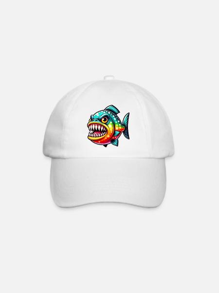 Piranha - Baseballkappe - Weiß/Weiß