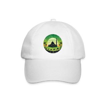 Marrakesch Moschee Kamele Design - Baseballkappe - Weiß/Weiß - Vorne