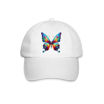 Schmetterling - Baseballkappe - Weiß/Weiß - Vorne