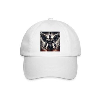 SPARTANER - KRIEGER MIT HELM - RÜSTUNG - FLÜGEL - Baseballkappe - Weiß/Weiß - Vorne