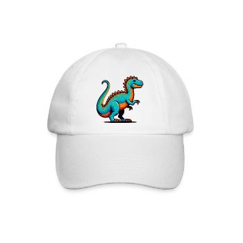Dinosaurier - Baseballkappe - Weiß/Weiß - Vorne