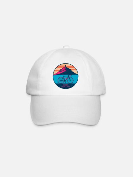 Design de T-shirt Mont Ventoux - Baseballkappe - Weiß/Weiß