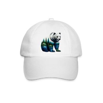 Bär - Baseballkappe - Weiß/Weiß - Vorne