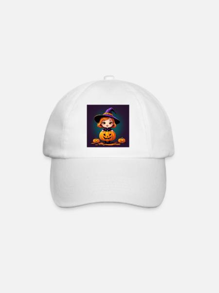 Halloween Pumpkin Witch - Baseballkappe - Weiß/Weiß