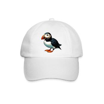 Papageitaucher - Baseballkappe - Weiß/Weiß - Vorne
