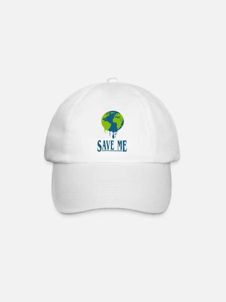 Rette mich - Baseballkappe - Weiß/Weiß