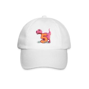Nr.5 Dino - Baseballkappe - Weiß/Weiß - Vorne