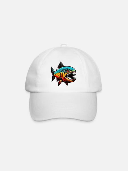 Piranha - Baseballkappe - Weiß/Weiß