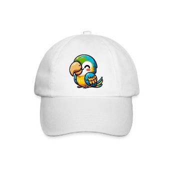Papagei - Baseballkappe - Weiß/Weiß - Vorne