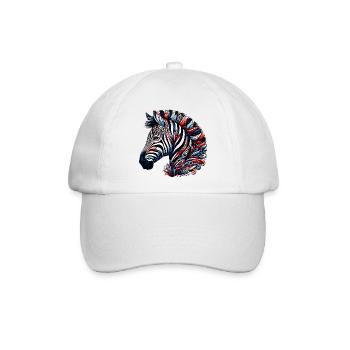 Zebra - Baseballkappe - Weiß/Weiß - Vorne