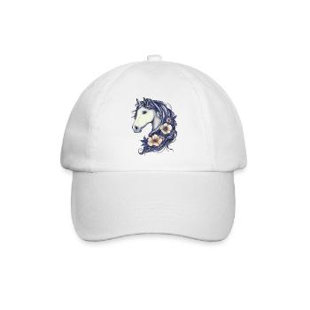 Süßes Pferd - Baseballkappe - Weiß/Weiß - Vorne