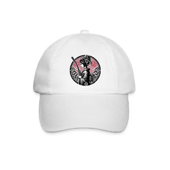 Samurai-Mädchen - Baseballkappe - Weiß/Weiß - Vorne