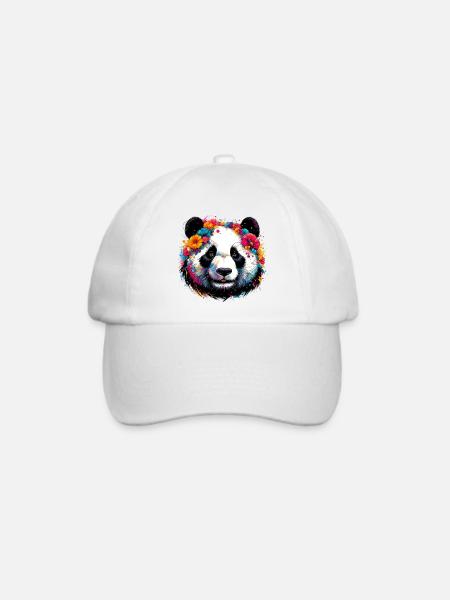 Panda - Baseballkappe - Weiß/Weiß