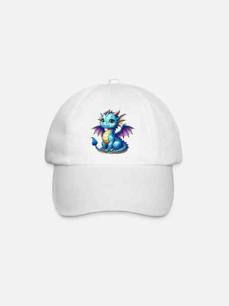 Drache - Baseballkappe - Weiß/Weiß