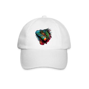 Leguan - Baseballkappe - Weiß/Weiß - Vorne