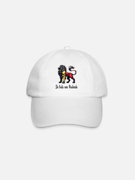 Oostende Löwe Flaggen Design - Baseballkappe - Weiß/Weiß