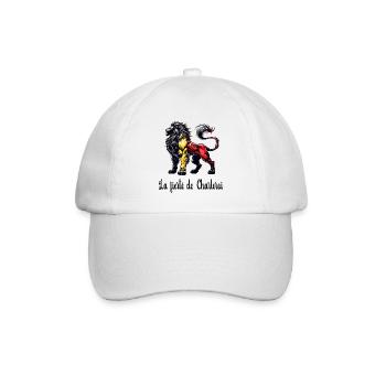 Charleroi Löwen Flaggen Design - Baseballkappe - Weiß/Weiß - Vorne
