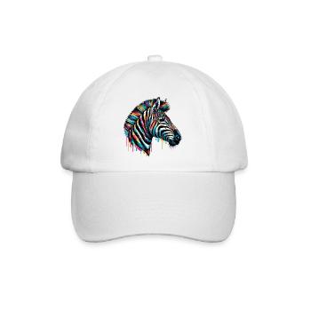 Zebra - Baseballkappe - Weiß/Weiß - Vorne
