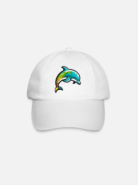 Delfin - Baseballkappe - Weiß/Weiß