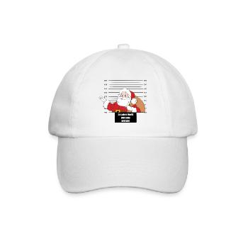 Der Weihnachtsmann ist ein Stück Müll - Baseballkappe - Weiß/Weiß - Vorne