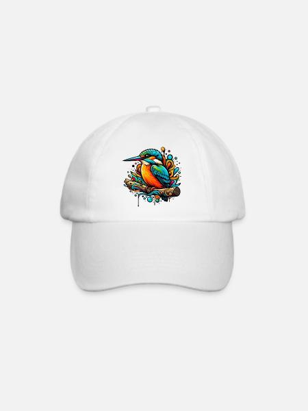 Eisvogel - Baseballkappe - Weiß/Weiß