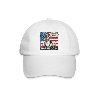 Dog Ladies For Kamala Harris 2024 USA Amerika - Baseballkappe - Weiß/Weiß - Vorne
