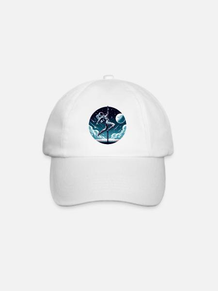 Pole Dance Astronautin Poledance Geschenk - Baseballkappe - Weiß/Weiß