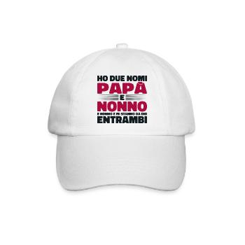 Papa und Opa - Baseballkappe - Weiß/Weiß - Vorne