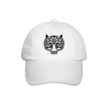 Schwarzer Tiger - Baseballkappe - Weiß/Weiß - Vorne