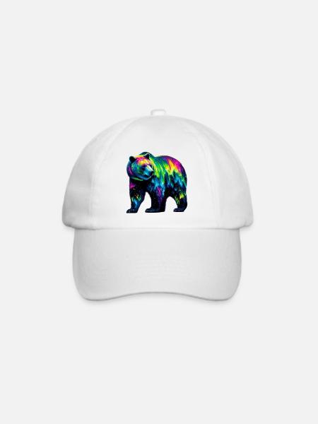 Bär - Baseballkappe - Weiß/Weiß