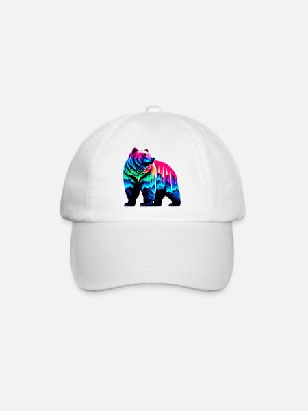 Bär - Baseballkappe - Weiß/Weiß