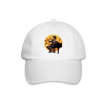 Piano-Zauberin - Baseballkappe - Weiß/Weiß - Vorne