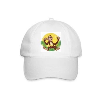 Rhythmus-Affe - Baseballkappe - Weiß/Weiß - Vorne