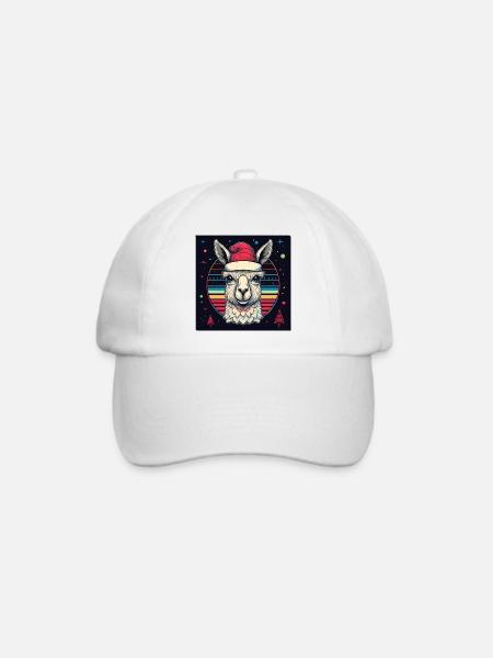 Alpaka X-Mas - Baseballkappe - Weiß/Weiß