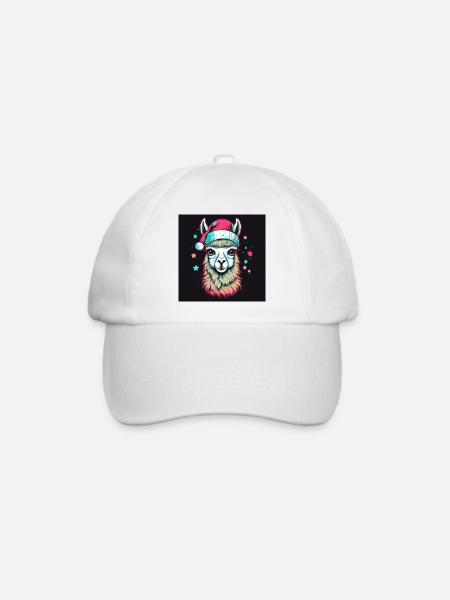 X-Mas Alpaka - Baseballkappe - Weiß/Weiß