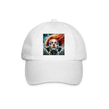 Kybernetische Fusion Frau - Baseballkappe - Weiß/Weiß - Vorne