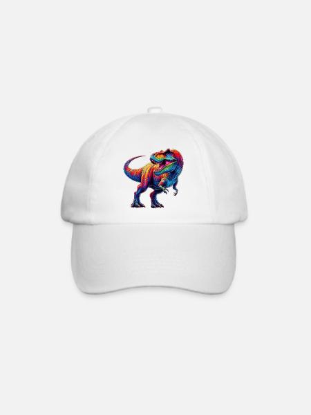 Dinosaurier - Baseballkappe - Weiß/Weiß