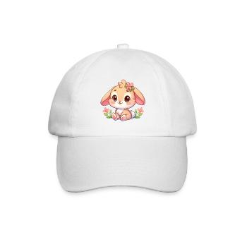 Kaninchen 7 - Baseballkappe - Weiß/Weiß - Vorne