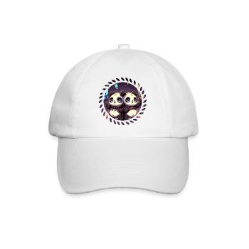 Niedliche Panda Babys - Baseballkappe - Weiß/Weiß - Vorne