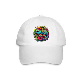 Gecko - Baseballkappe - Weiß/Weiß - Vorne