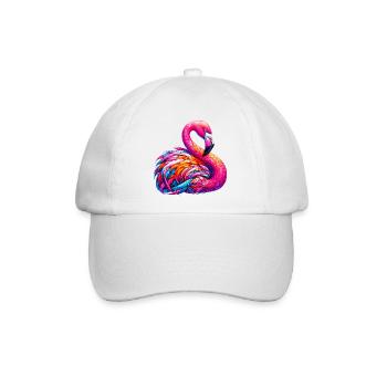 Flamingo - Baseballkappe - Weiß/Weiß - Vorne
