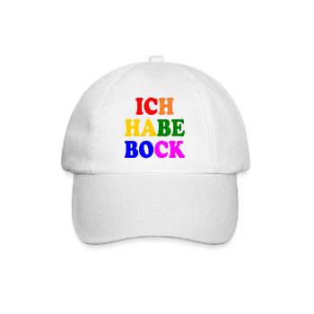 Ich habe bock - Baseballkappe - Weiß/Weiß - Vorne