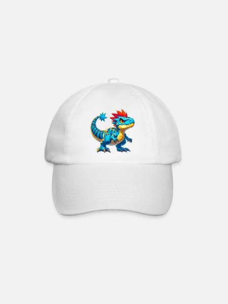 Dinosaurier - Baseballkappe - Weiß/Weiß